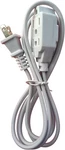 Power STRIP,2 Prong Flat Pin Plug In,use For Bulb,tv,hair 3 Ft, White. Fixed Price $9.00.