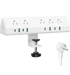 45W Fast Charging Station,desk Clamp Power STRIP,4 Pd Usb-c 6 Ft Cable White. Fixed Price $27.99.