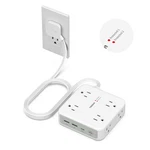 Tessan Dual Surge Protector Power Strip, 5 Extension Cord Flat Ft, White. Fixed Price $29.90.