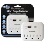 Brookstone 5 Port Surge Protector Rapid 20W Charging Usb Charger White. Fixed Price $17.99.