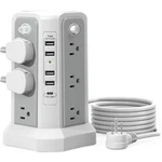 Surge Protector Power Strip Tower With PD18W Usb PORT,10FT Gray White. Fixed Price $41.58.