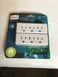 Philips Grounded 3 Outlet Taps - Home Power Indoor 2 Pack. Fixed Price $8.99.