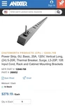 Cpi Chatsworth Outlet Power Strip 12816-708, 125VAC 50/60HZ 16A. Fixed Price $150.00.