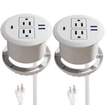 2-PACK Recessed Power Grommet 3" 20W Fast Usb-c Desktop Flush-mount Outlet. Fixed Price $70.10.