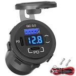12V Usb Outlet Qidoe Car Charger Socket Dual Pd 30W And 18W QC3.0 Port .... Fixed Price $32.12.