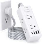 Power Strip Surge Protector - One Beat 6 Widely Outlets With 4 Usb Ports (2. Fixed Price $15.85.