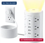 Anntane Power Strip Tower With Night Light, 15W Surge Protector. Fixed Price $51.98.