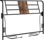 Rustic King Size Metal Headboard With Power Strips & Reclining Backrest. Fixed Price $94.99.