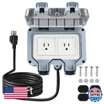 Zuyiyi Outdoor Power Outlet Box, 16.4FT Cord, Nema 5-15R, IP66 Waterproof. Fixed Price $70.67.