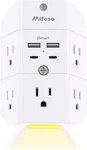 Surge Protector Extender With Night Light, 5-OUTLET Splitter And 4 Usb. Fixed Price $14.81.