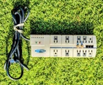 Dynex TE1080 8FT Corded 10-OUTLET Surge PROTECTOR/RJ-11/COAXIAL Input/output Guc. Fixed Price $14.95.