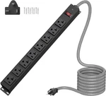 Hezi Amp Power Strip Surge Protector 1200J, Metal 8 Outlets 15 Ft, Black. Fixed Price $67.62.