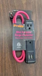 Power Strip Surge Protector Ac Outlets And 2 Usb Charger 3' Cord Pink Proglo. Fixed Price $18.39.