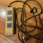 Brown Extension Cord 10FT, Flat Plug Power Strip Surge Protector Triple Usb Wood. Fixed Price $29.99.