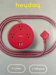 Heyday 3 Outlet Surge Protector With 2 Usb Port Hub - Pink. Fixed Price $19.94.