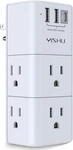 Usb Multi Outlet Extender Surge Protector With Rotating Plug, 6 Ac. Fixed Price $9.99.