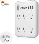 Surge Protector Wall Outlet Extender, Usb Charger With 3 Charging Ports. Fixed Price $33.48.