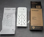 Echogear Wall Surge Protector Ac Outlets Pivot Plug White New ASW61. Fixed Price $14.99.