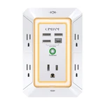 3-SIDED Outlet Extender With Light Qinlianf 3U1C, White-night. Fixed Price $46.87.