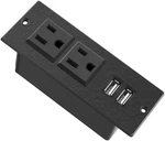 Recessed Power Strip, Black Desktop Grommet Socket With Furniture, 2 Ou. Fixed Price $35.96.