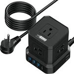 Uncaged Ergonomics Cube Surge Protector Power Strip With Usb Ports 10FT - Black. Fixed Price $32.93.