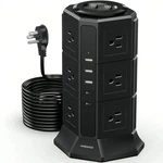 Nveeshox Plug Surge Protector Power Strip Tower 8 Ac Outlets 4 Usb Charger Ports. Fixed Price $47.56.