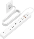 10 Ft Power Strip Surge Protector - 7 Outlets 4 Usb Ports (2 C), Ultra Thin. Fixed Price $33.23.