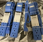 Cyberpower 2FT. Surge Protector, BLUE,6 Set Of 3. Fixed Price $26.99.
