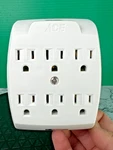 Ace 6-OUTLET Wall Tap Adapter Grounded Plug Expander White Heavy-duty Ul New. Fixed Price $12.95.