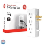 Ge 6 Outlet Side Entry Power Tap, Access Adapter, Listed, White, 54543. Fixed Price $13.99.