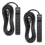 Dewenwils 2-PACK Power Strip Surge PROTECTOR,25 Ft Extra Long Foot, Black. Fixed Price $69.24.