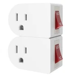 Oviitech 2 Pack Grounded Outlet Wall Tap Adapter With On/off Power. Fixed Price $10.99.