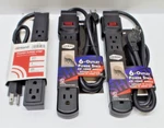 Lot Of 3 Power Strips 6-OUTLETS 2 )- Shaxon &-( 1 Inland. Fixed Price $27.00.