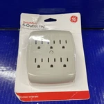 6-OUTLET Extender Wall Tap Grounded Adapter Charging Station Damaged Box. Fixed Price $14.88.
