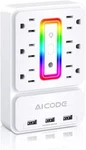 Multi Plug Outlet Extender,aicode 6 Surge Protector With White. Fixed Price $27.46.