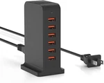 Vpsun Usb Charger 6 Port Multi Tower Charging Station For 50W, Black. Fixed Price $20.48.