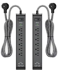 2 Pack Surge Protector Power Strip With 6 Outlets 4 Usb Ports 5-FOOT Long Hea.... Fixed Price $41.18.