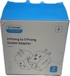 2 Pcs Trond Prong To 3 Outlet Adapter Way Wall Extender. Fixed Price $14.99.