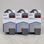 3 Pack Home Plus KB108 Gray 4-OUTLETS Power Strip 2 Ft.. Fixed Price $29.99.