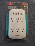 Globe Surge 6 Outlet 4 Usb Ports Protector Power Wall Charger New. Fixed Price $11.00.