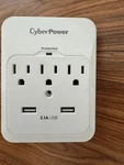 Cyberpower Professional Surge Protector, 3 Outlets, 2 Usb. Fixed Price $7.50.