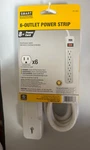 6-OUTLET Power Strip Smart Electrician 8FT Cord Indoor Use For Lamps. Fixed Price $19.99.
