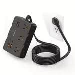 10-IN-1 Multi Outlet Wall Mountable 5FT Usb Surge Protector Power Strip Black. Fixed Price $11.99.
