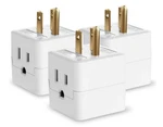 3-OUTLET Extender, Fosmon 90 Degree Plug Adapter, Right White Pack. Fixed Price $10.99.