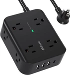 Power Strip Surge Protector - Flat Plug, Wall Mount, 8 Wide Outlets With 4 Usb. Fixed Price $15.79.