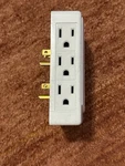 3 Outlet Wall Tap Adapter Plug Extender Litesun LA-08 125V 15A White. Fixed Price $9.99.