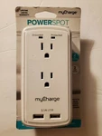 Mycharge Powerspot Surge Protector Wall Tab With 2 Ac Outlets & Usb Ports New. Fixed Price $12.95.