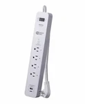 Greenlite 7 Outlet Surge Protecting Energy Saving Smart Power Bar, White.. Fixed Price $8.99.