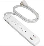Phillips Surge Protector Outlet 2 Usb Power Strip 4FT. Fixed Price $11.89.