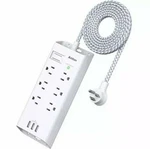 Addtam Power Strip Surge Protector, 6 Outlets And 3 Usb Ports 5FT Long Extension. Fixed Price $24.99.